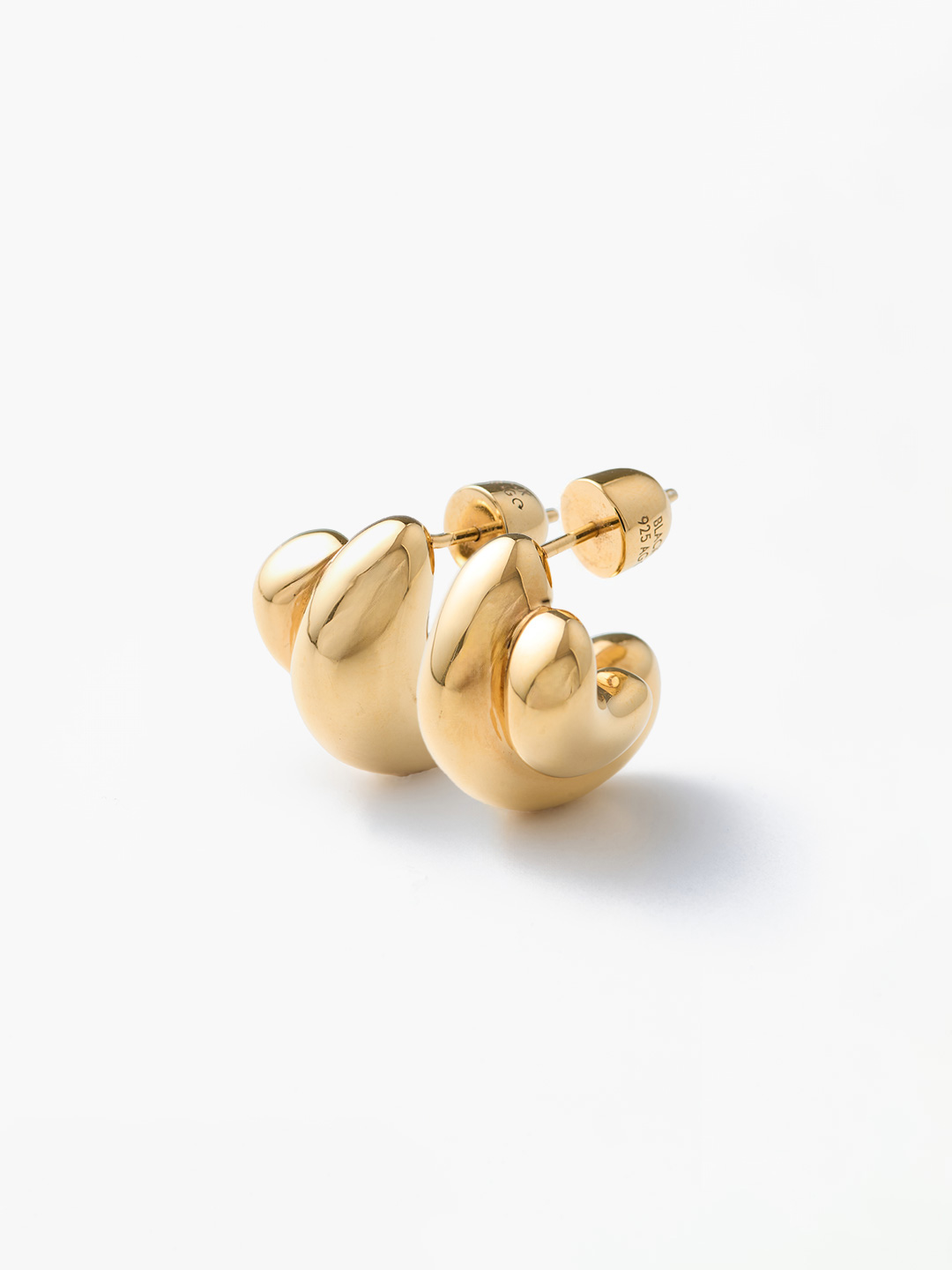 Tryvann Trail Pierced Earring Pair - Yellow Gold