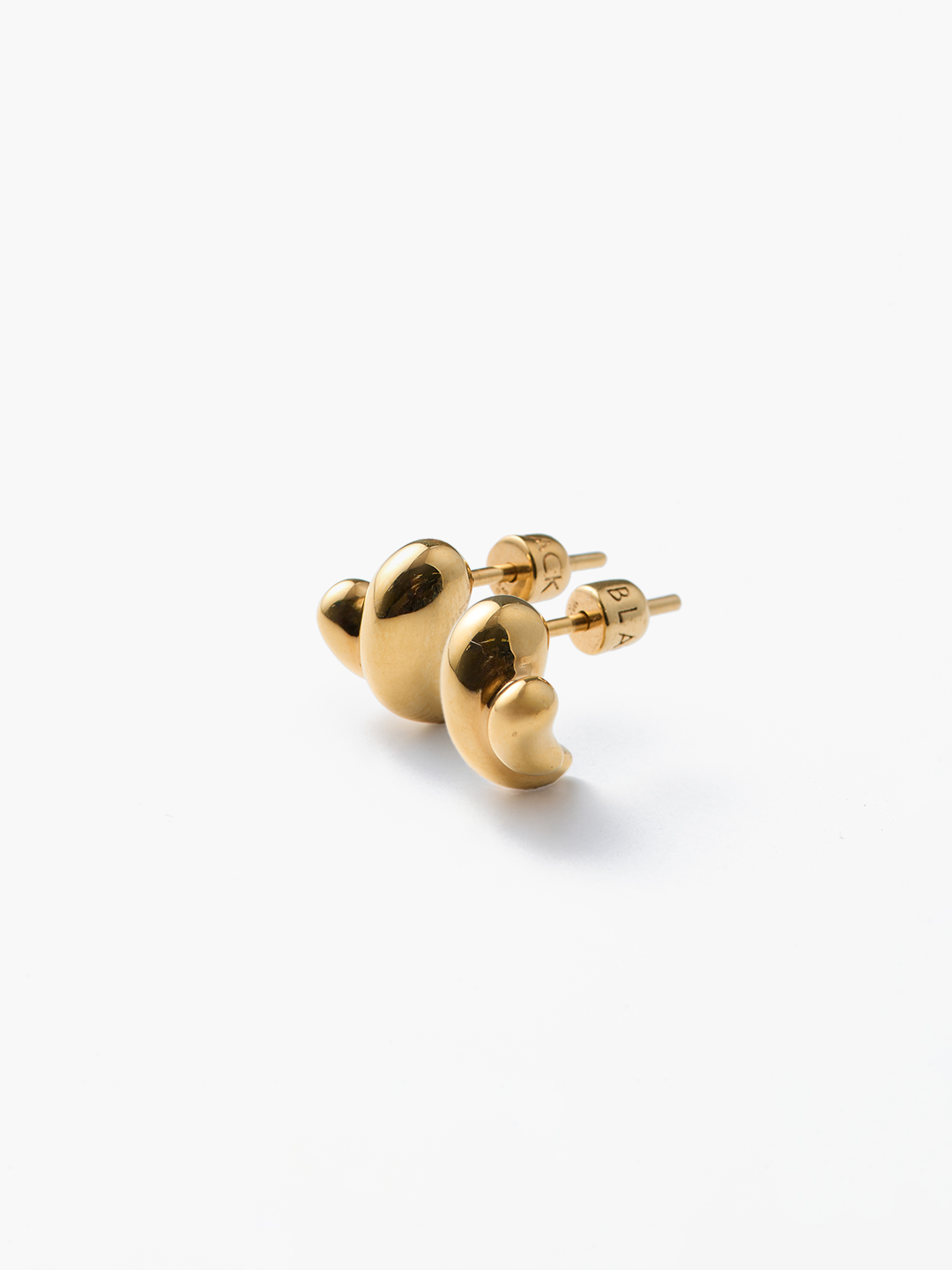Sagene Trail Stud Pierced Earring Pair - Yellow Gold