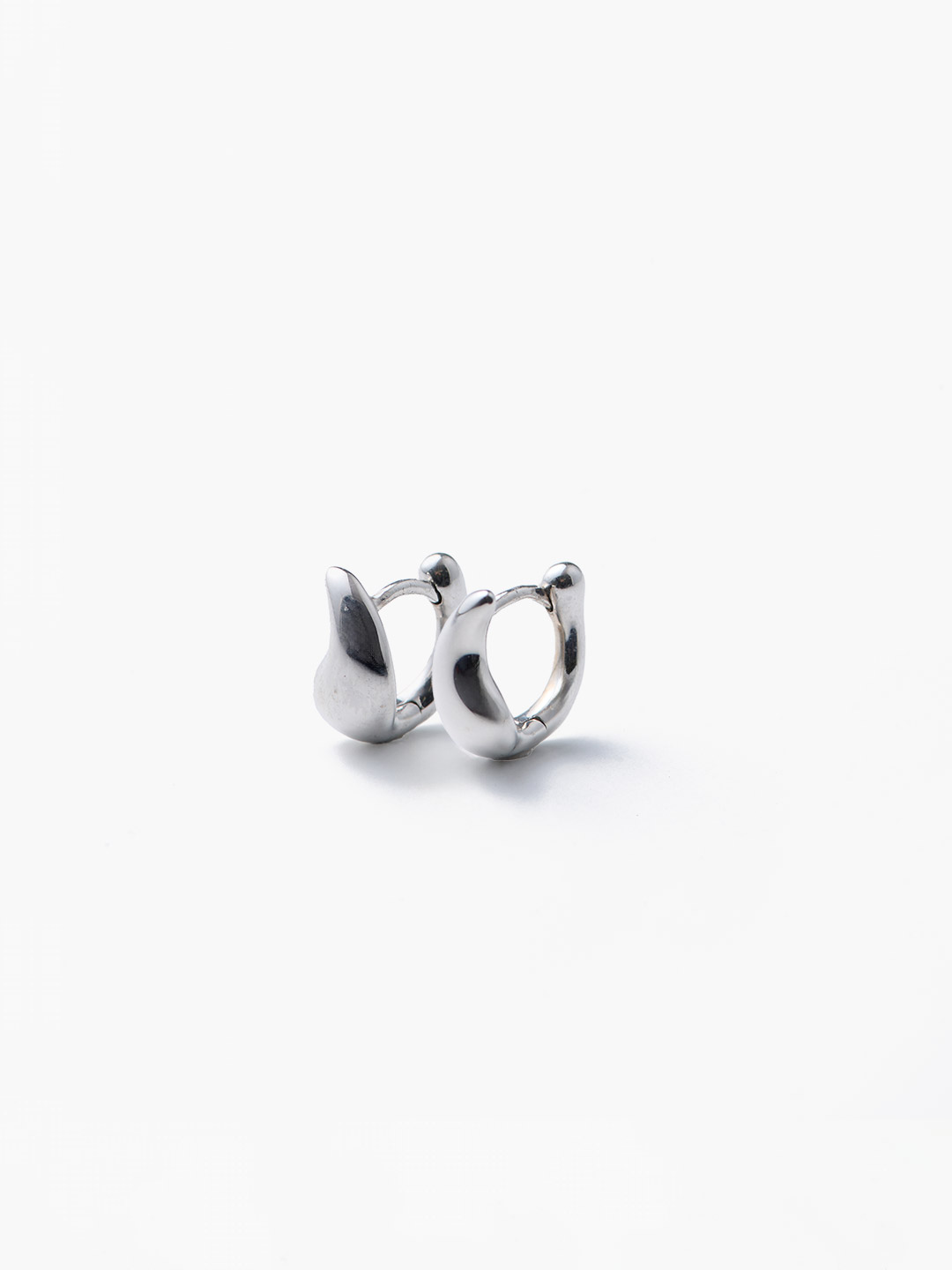 Sagene Trail Huggie  Pierced Earring Pair - Silver