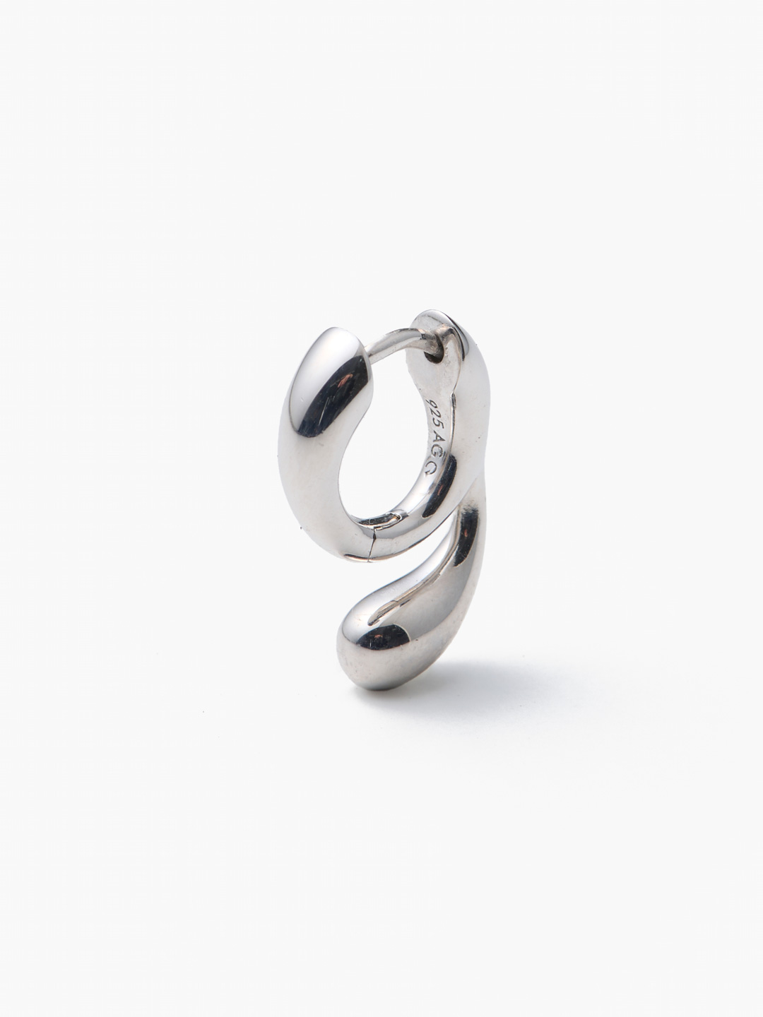 Mermaid Splash Huggie Pierced Earring  - Silver