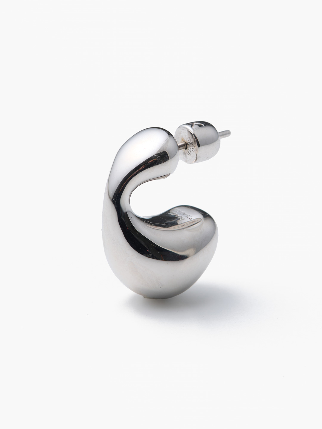 Dolphin Pierced Earring Large  - Silver
