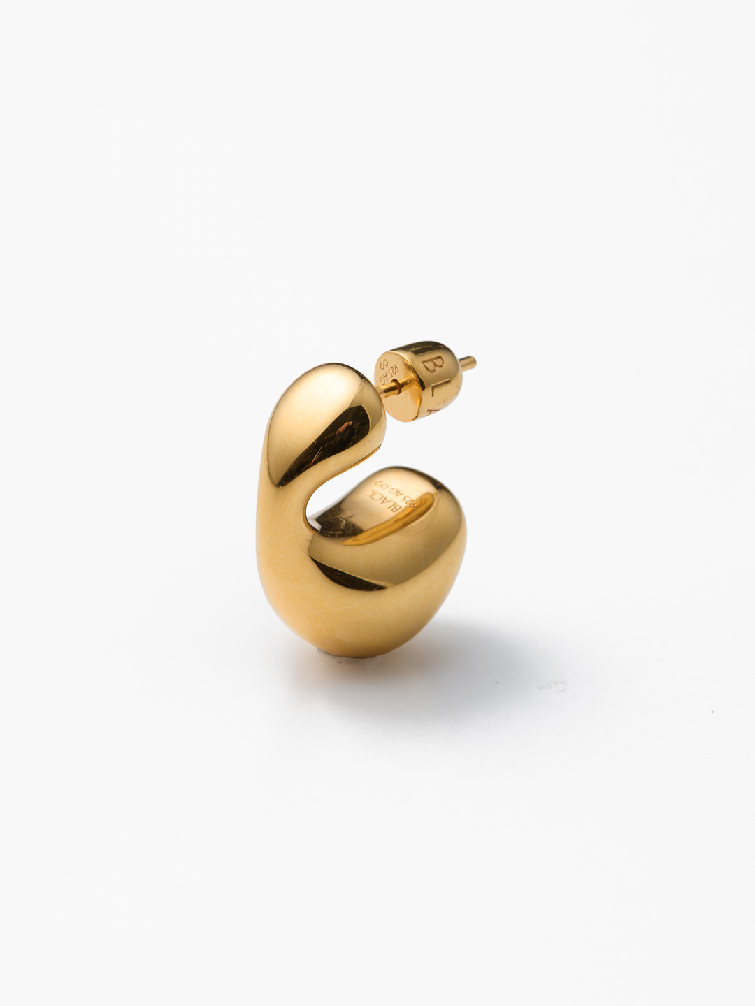 Dolphin Pierced Earring Small  - Yellow Gold