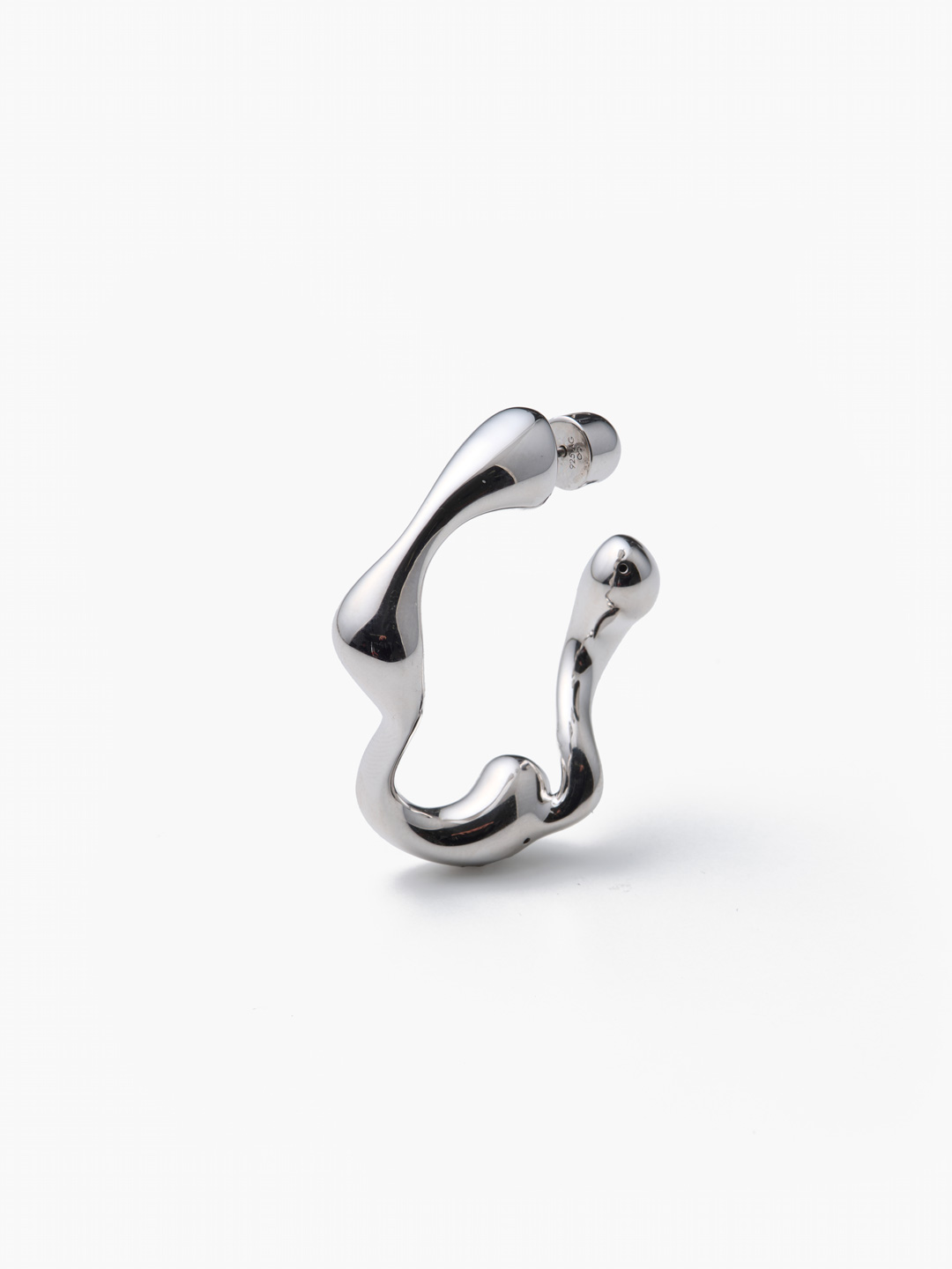 Splash Hoop Pierced Earring Small  - Silver