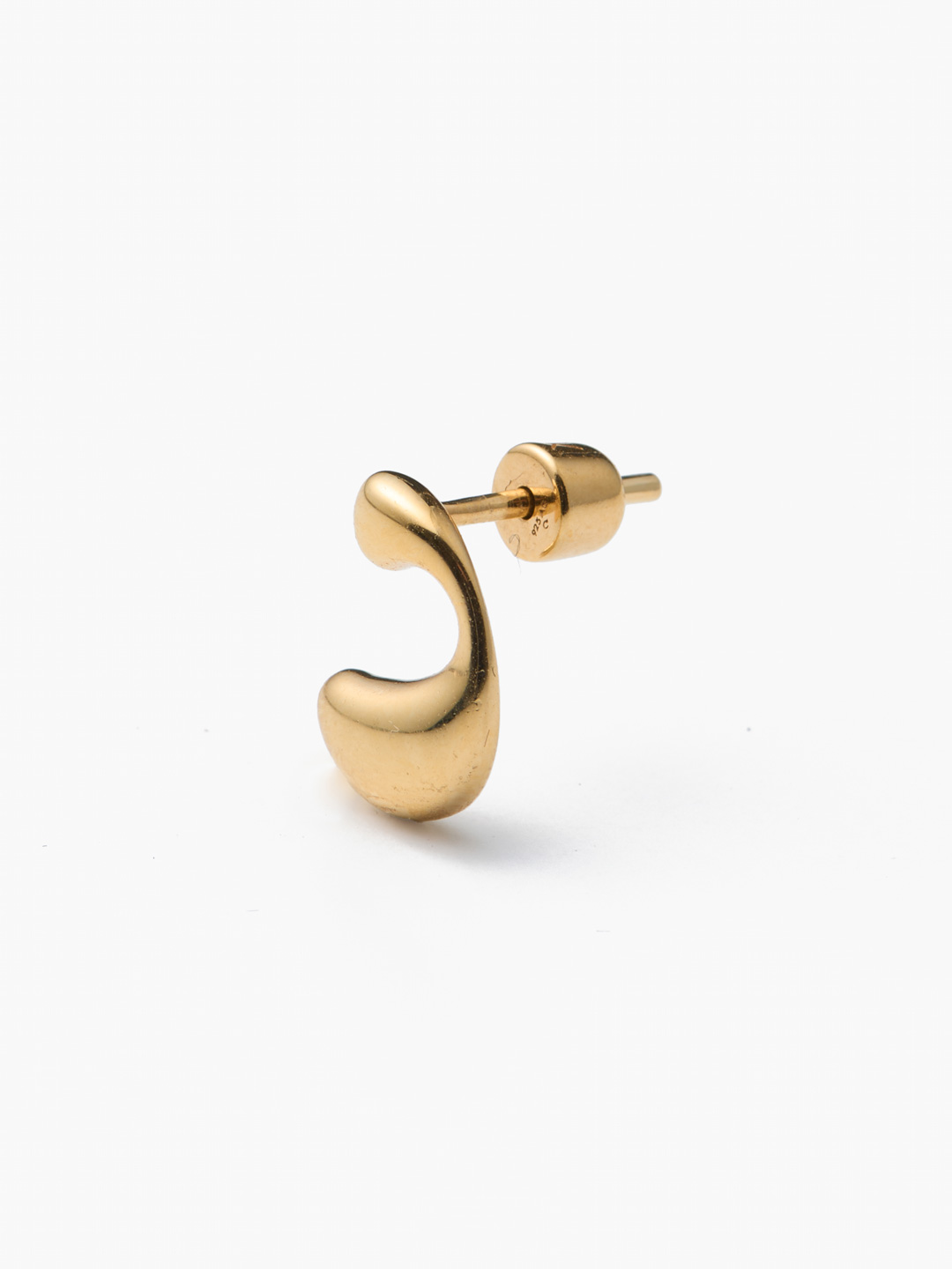 Dolphin Splash Stud  - Yellow Gold