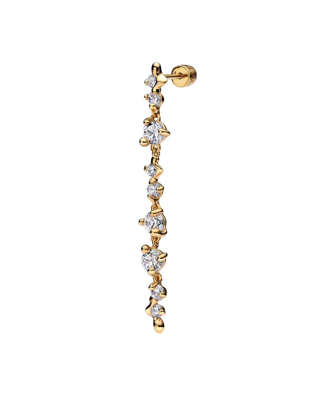 Arctic Pierced Earring Large  - Yellow Gold