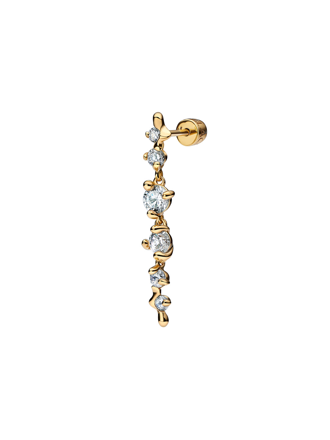 Arctic Pierced Earring Medium  - Yellow Gold
