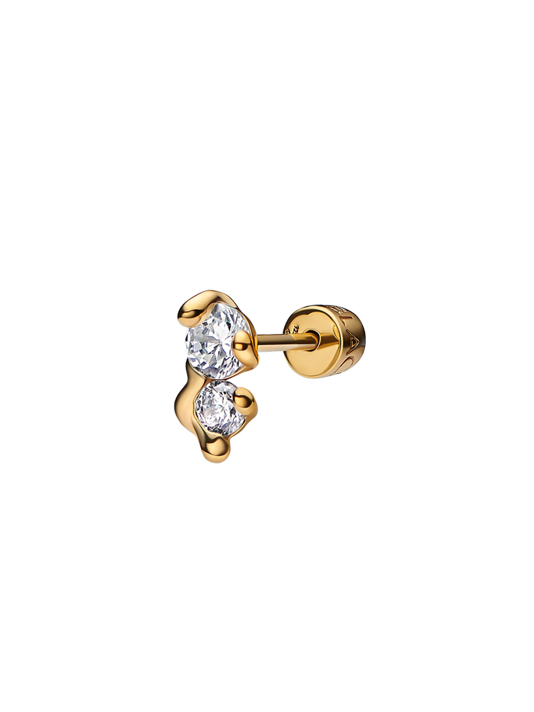 Arctic Stud Pierced Earring Small  - Yellow Gold