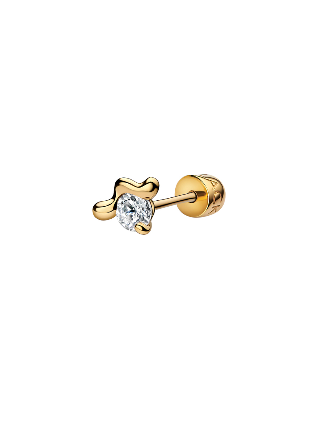 Arctic Stud Pierced Earring Extra Small  - Yellow Gold