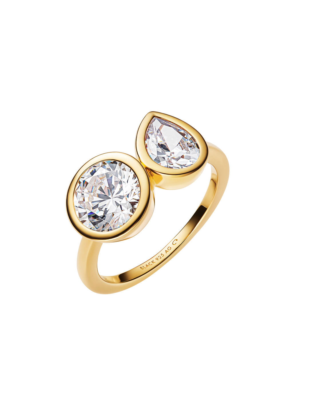 You & Me Ring  - Yellow Gold