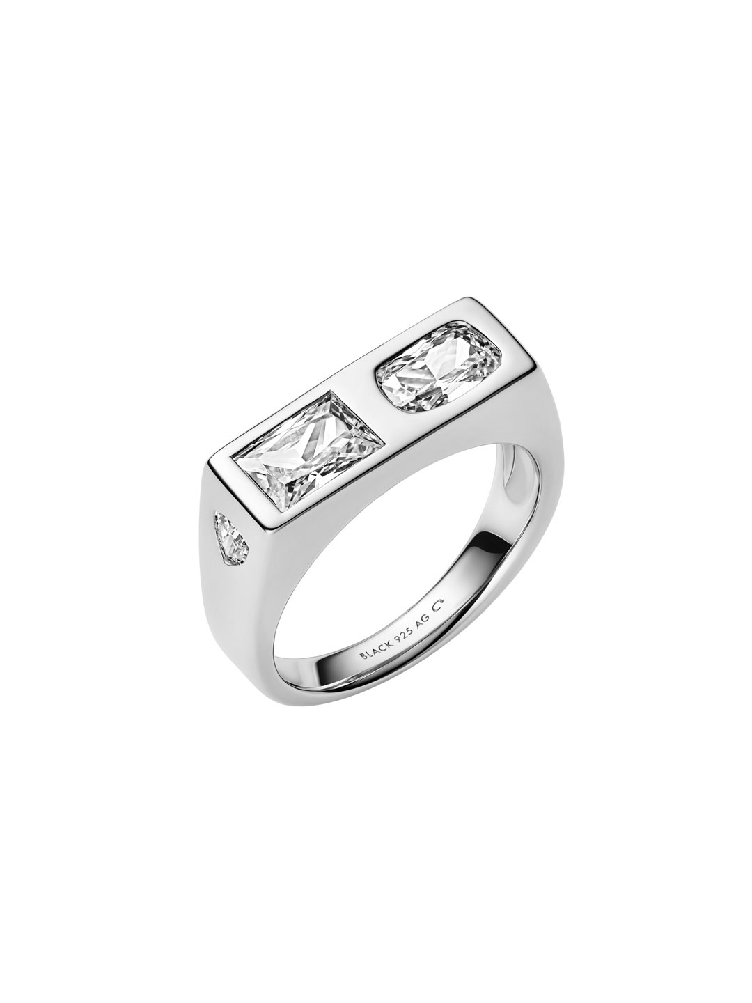 Us Three Signet Ring  - Silver