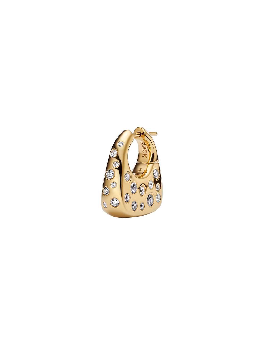 Tote Flash Pierced Earring - Yellow Gold