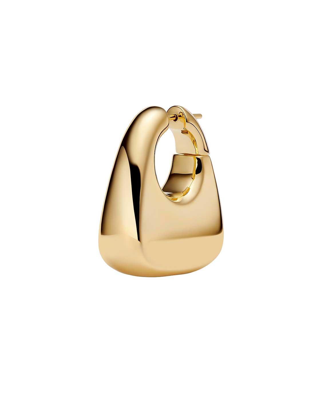 Tote Large Pierced Earring - Yellow Gold