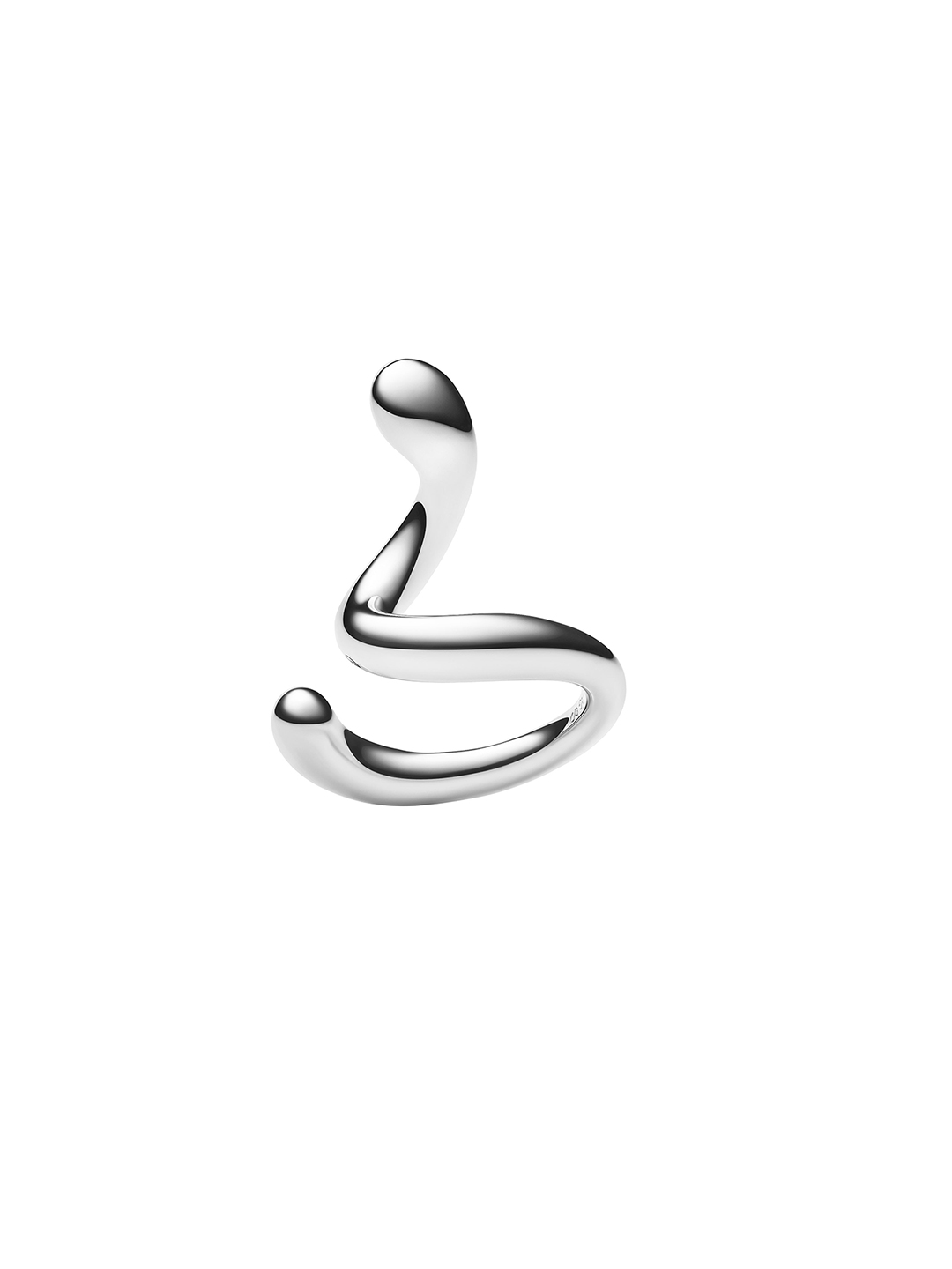 Coil Whirl Ear Cuff  - Silver