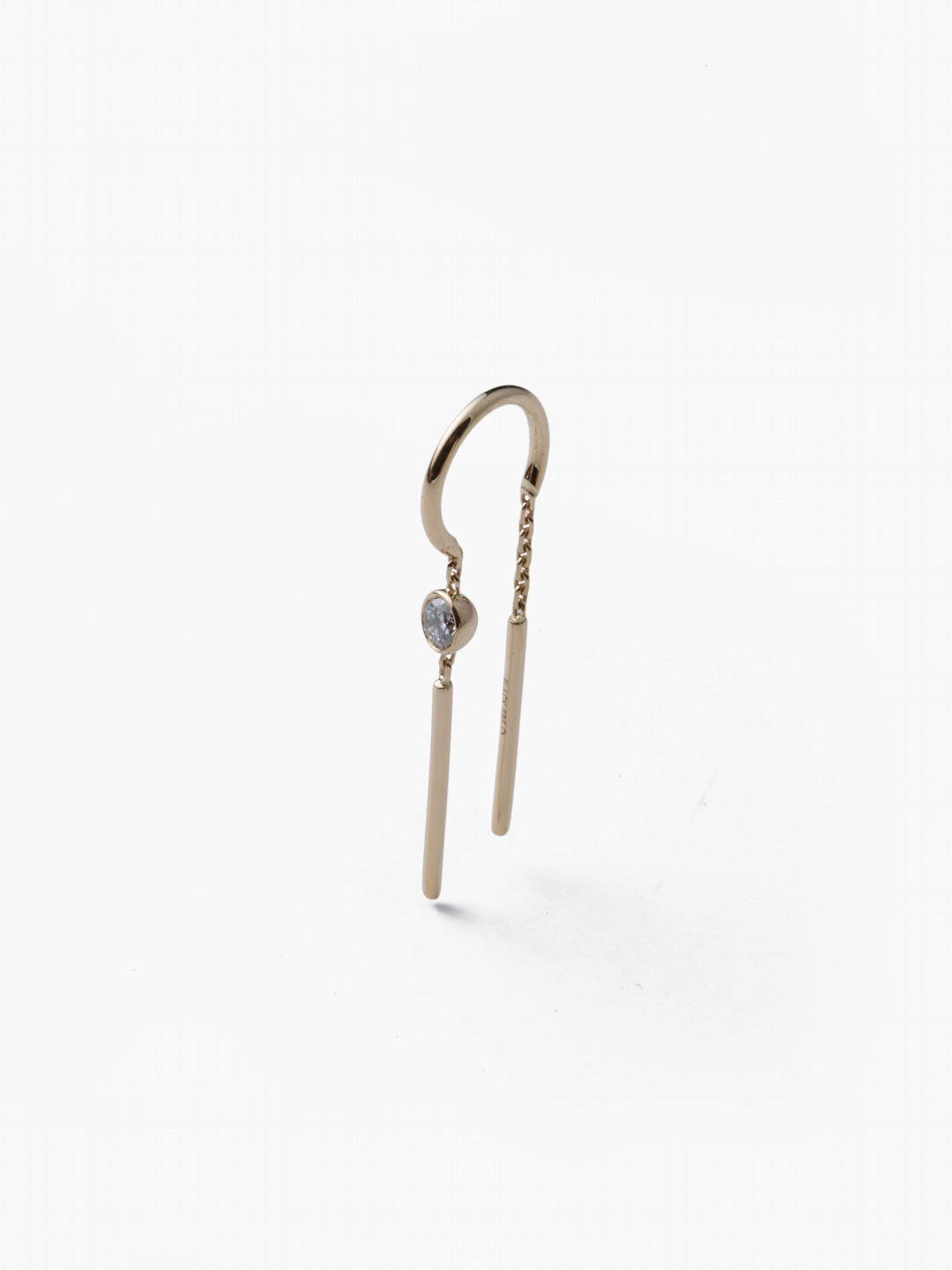 Movement Royal Pierced Earring Mined YG14K - Yellow Gold