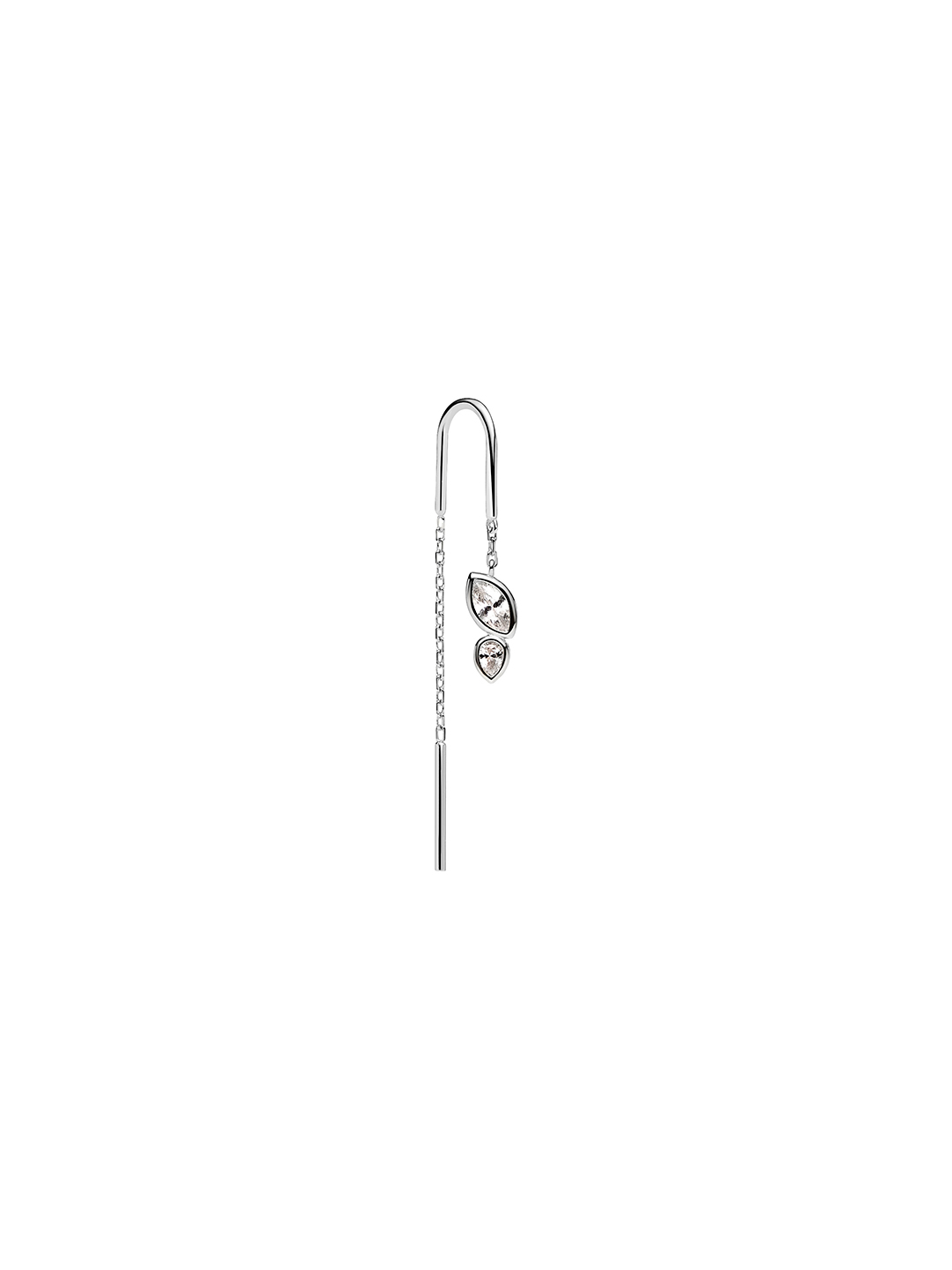 Swift Pierced Earring 01  - Silver