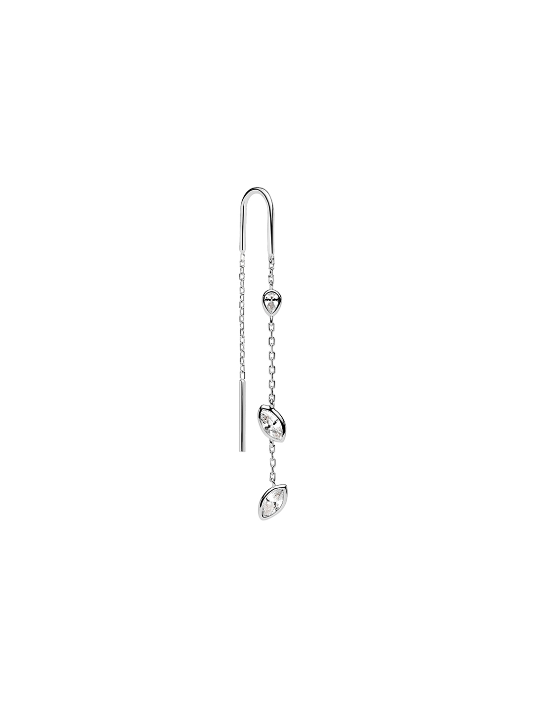 Swift Pierced Earring 02  - Silver