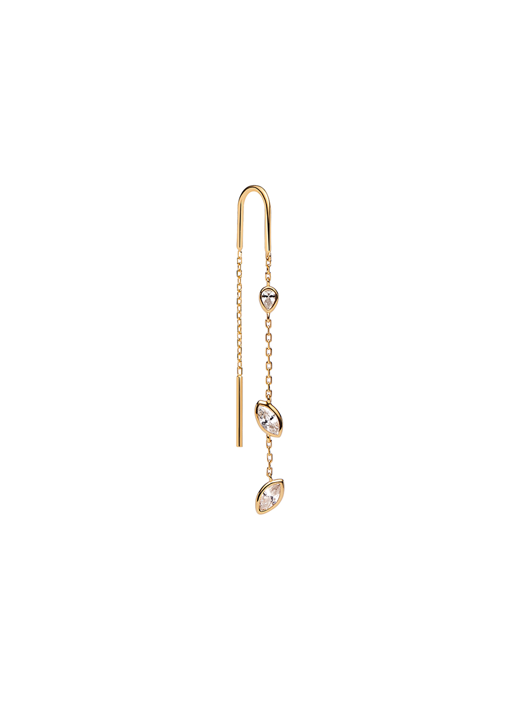 Swift Pierced Earring 02 - Yellow Gold