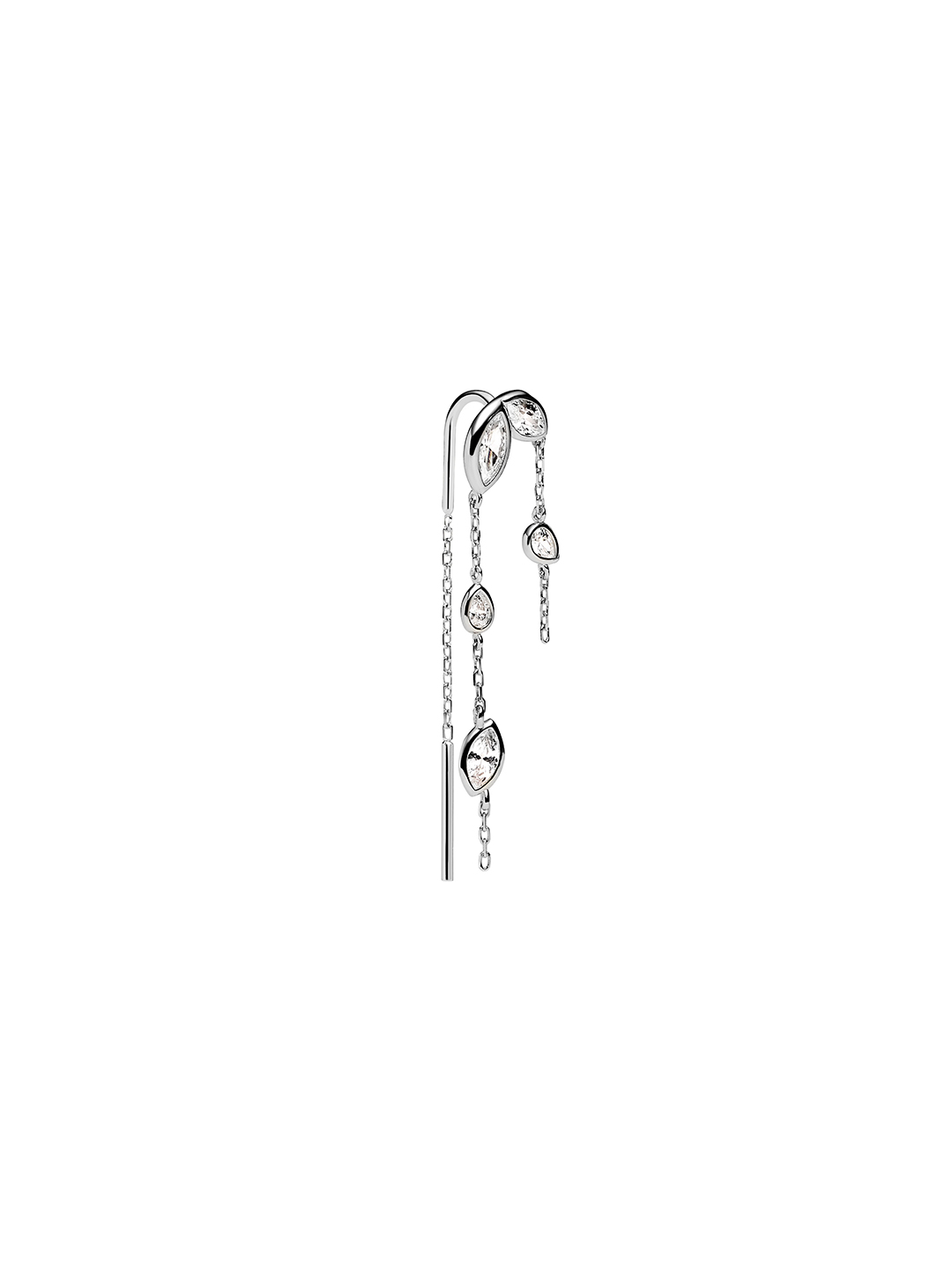 Swift Pierced Earring 03  - Silver