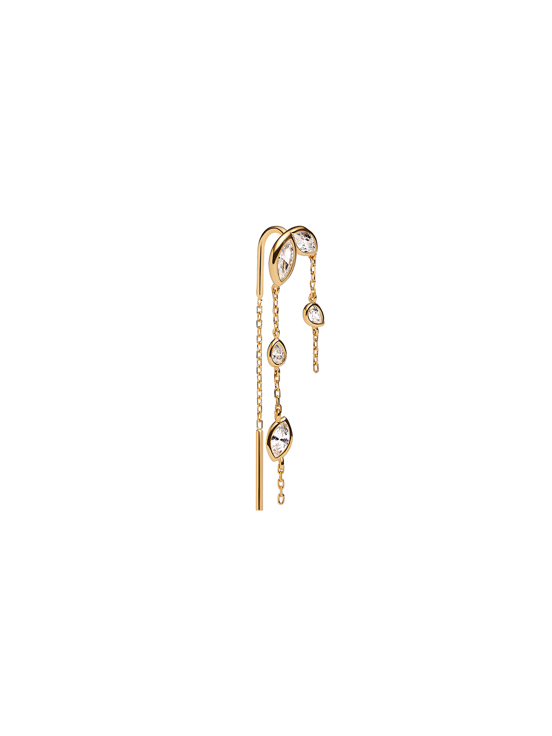 Swift Pierced Earring 03 - Yellow Gold