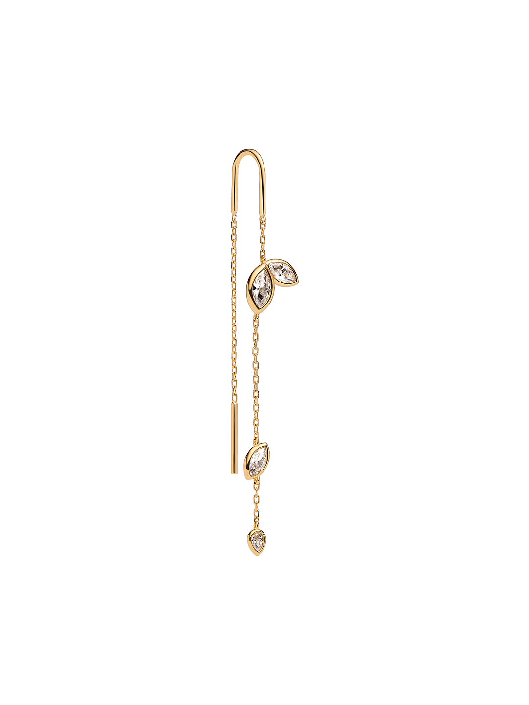 Swift Pierced Earring 04 - Yellow Gold