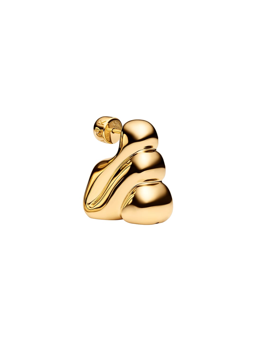Bogota Pierced Earring Medium  - Yellow Gold