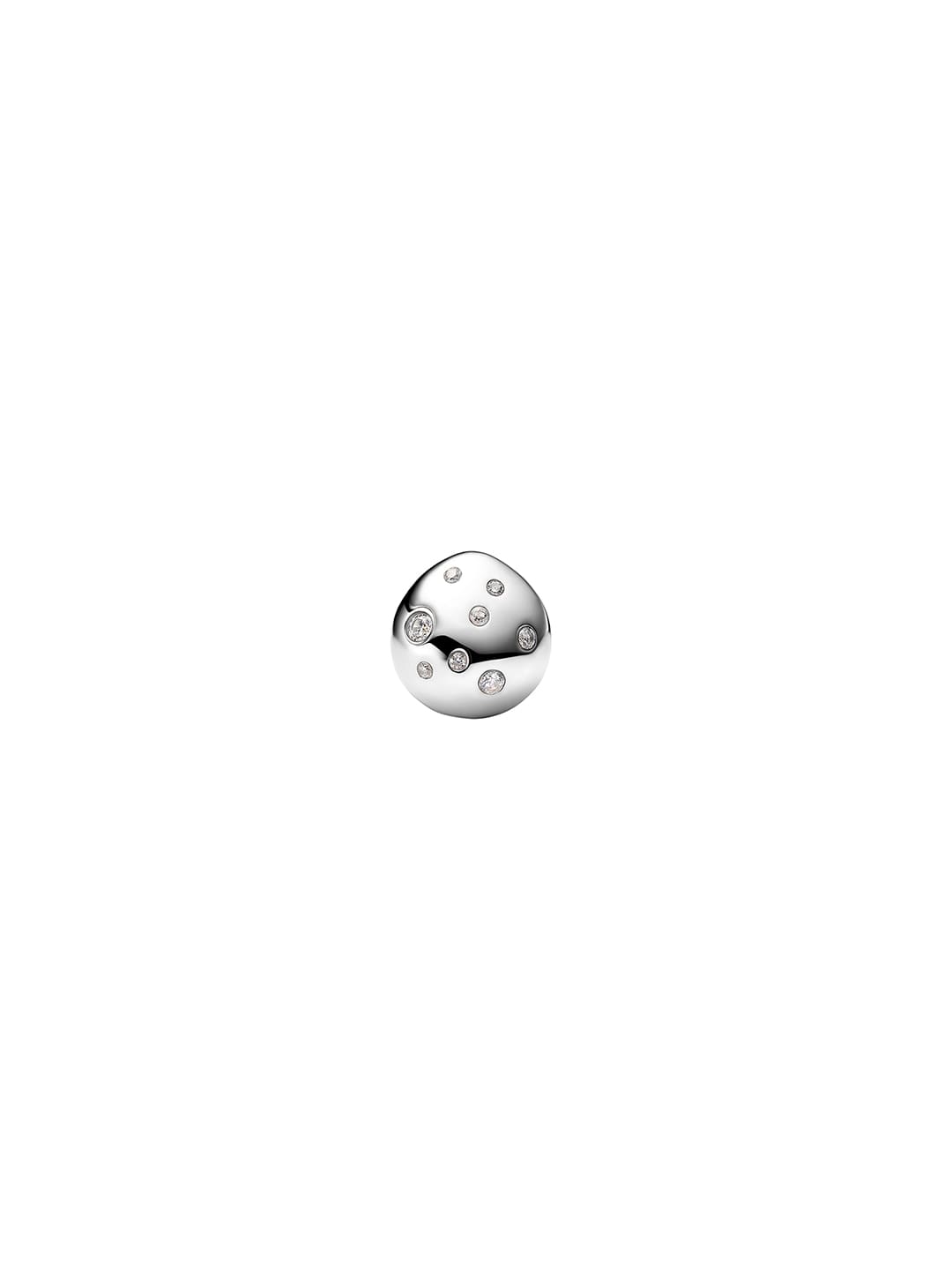 Flynn Popcorn Huggie Pierced Earring - Silver