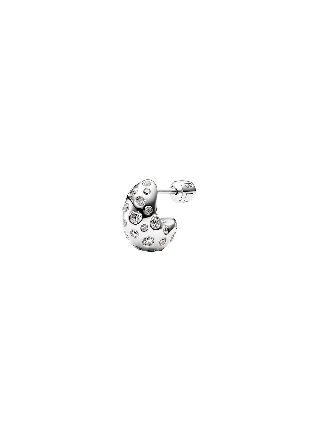Tryvann Popcorn Pierced Earring - Silver