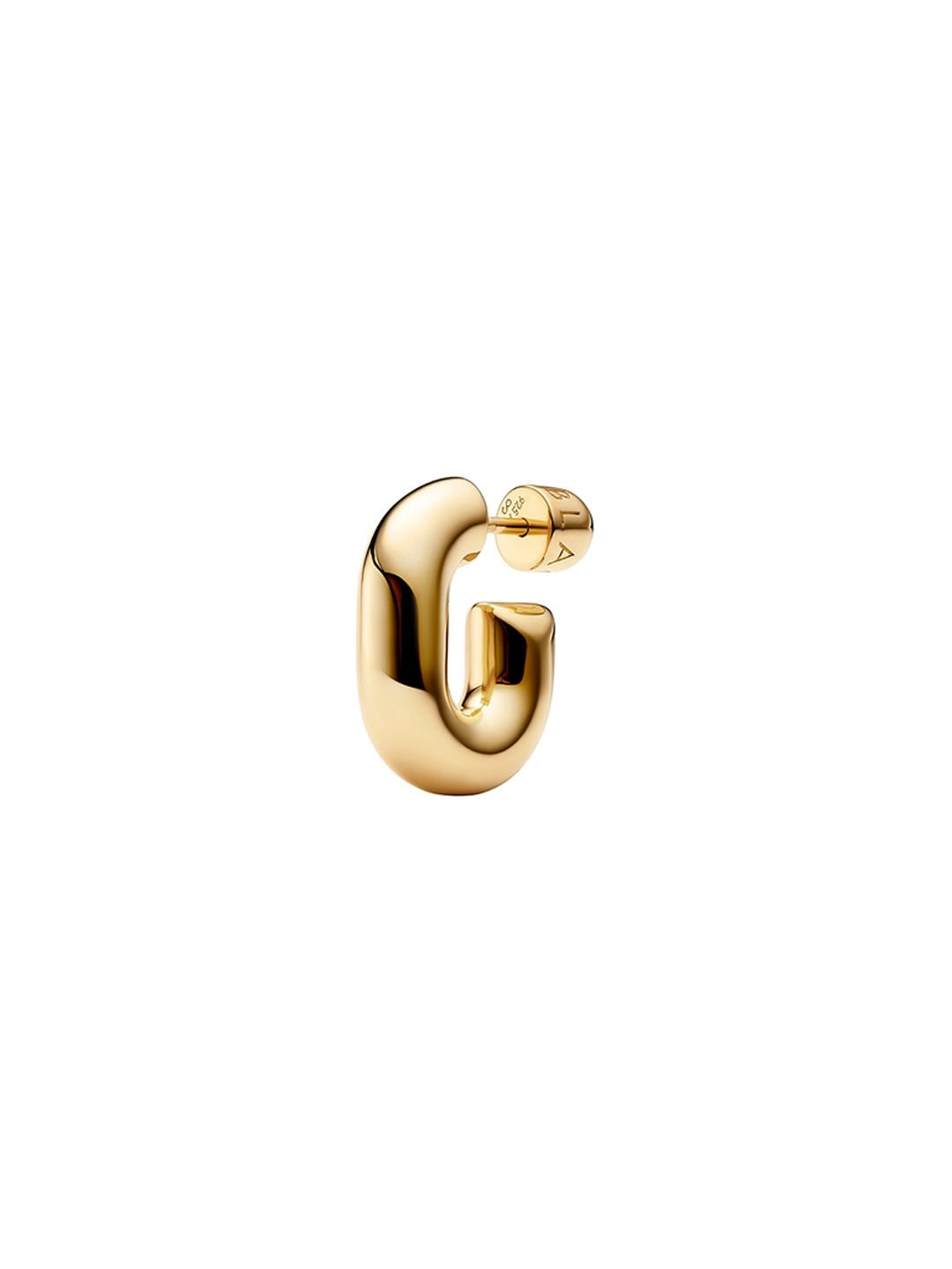 Forma Hoop Pierced Earring Small  - Yellow Gold