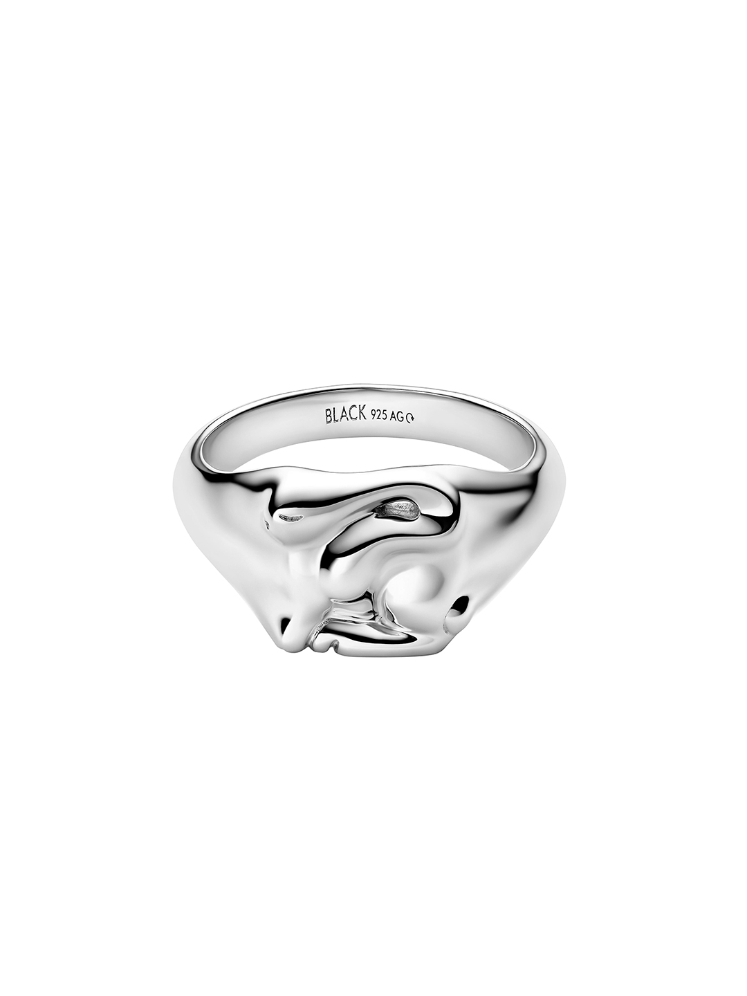 Rabbit Mini Signet Ring  - Silver