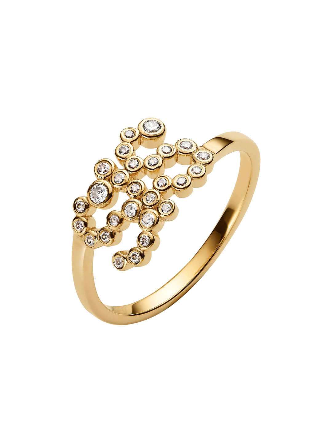 SIS Collet Ring  - Yellow Gold