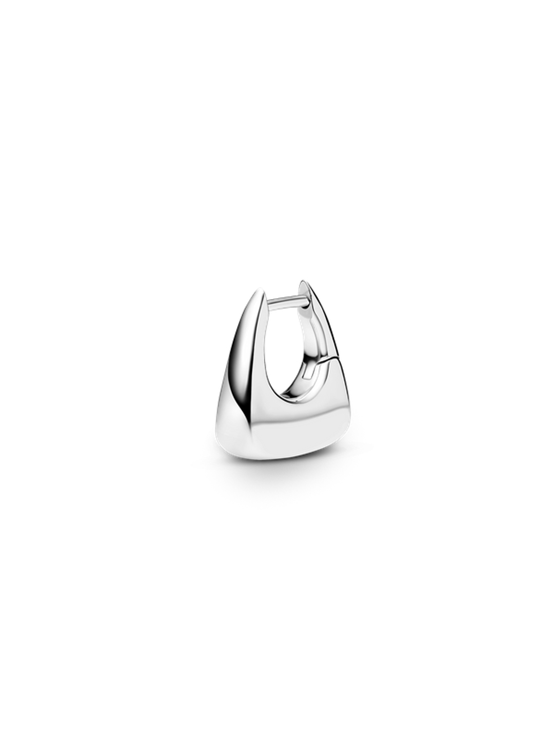 Tote Huggie Piereced Earring - Silver