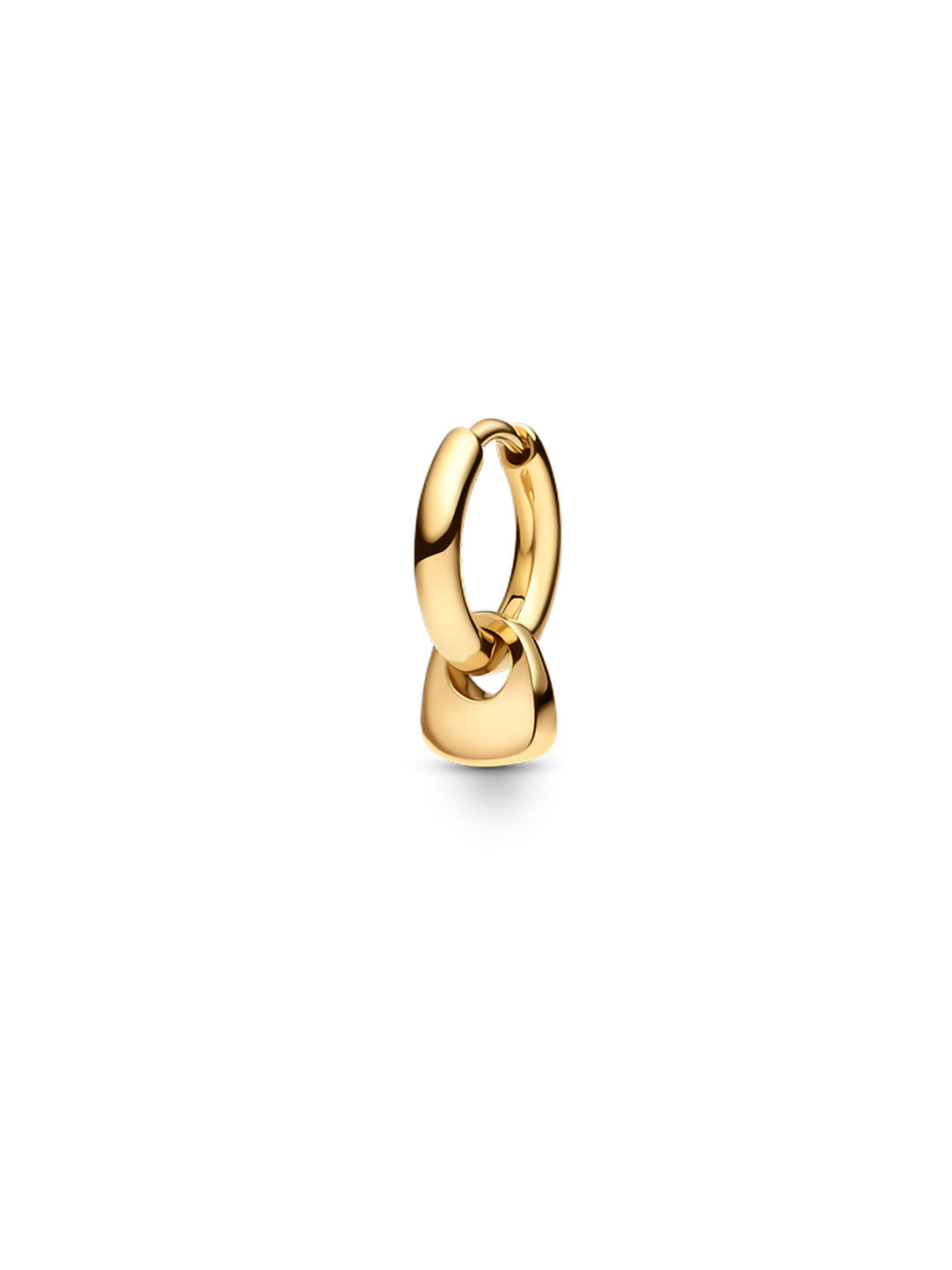 Tote Mini Huggie Pierced Earring - Yellow Gold