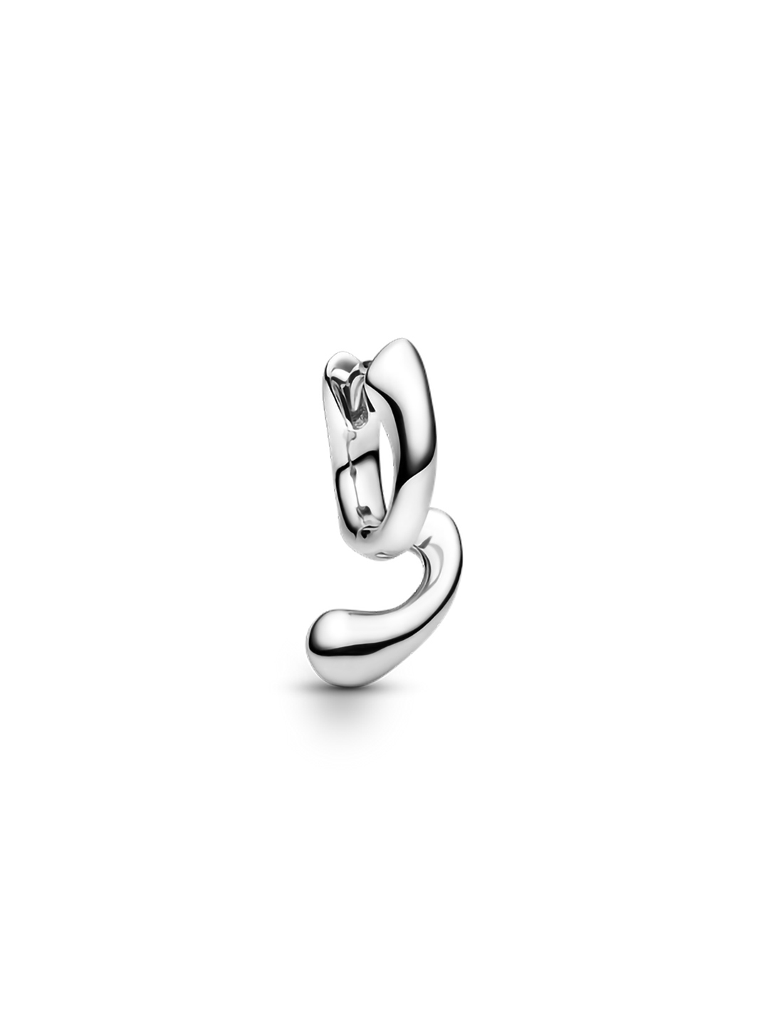Coily Huggie Pierced Earring - Silver