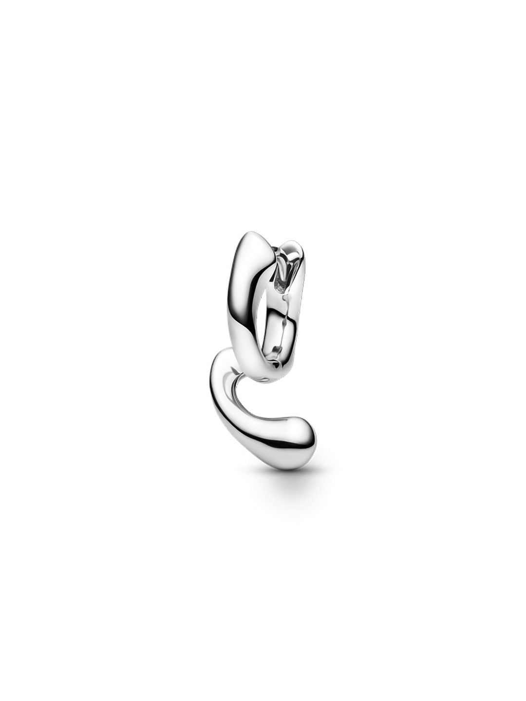 Coily Huggie Pierced Earring - Silver