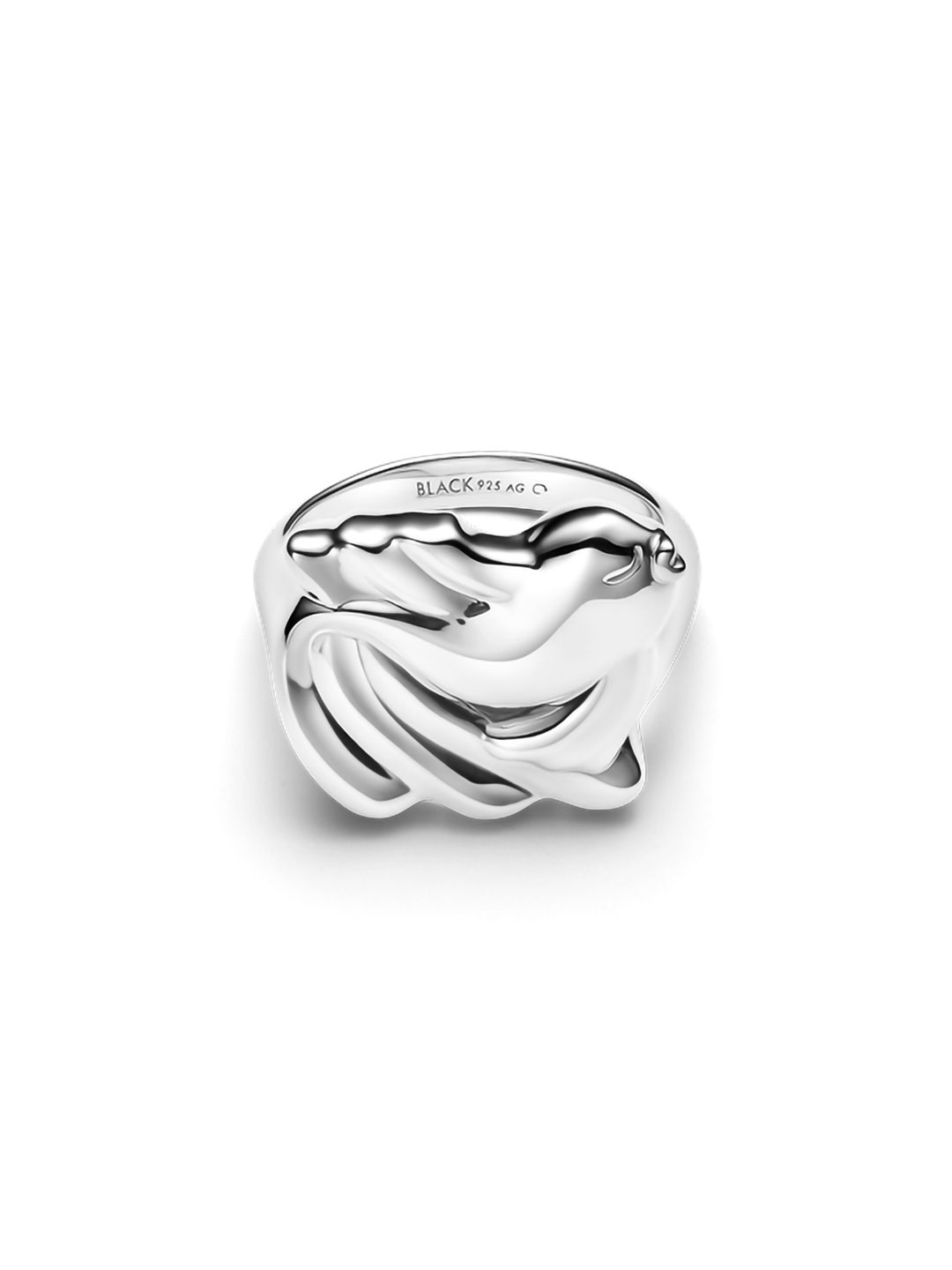 Fish Signet Ring  - Silver