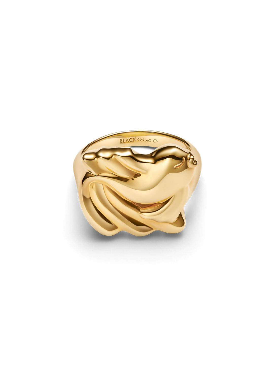 Fish Signet Ring  - Yellow Gold