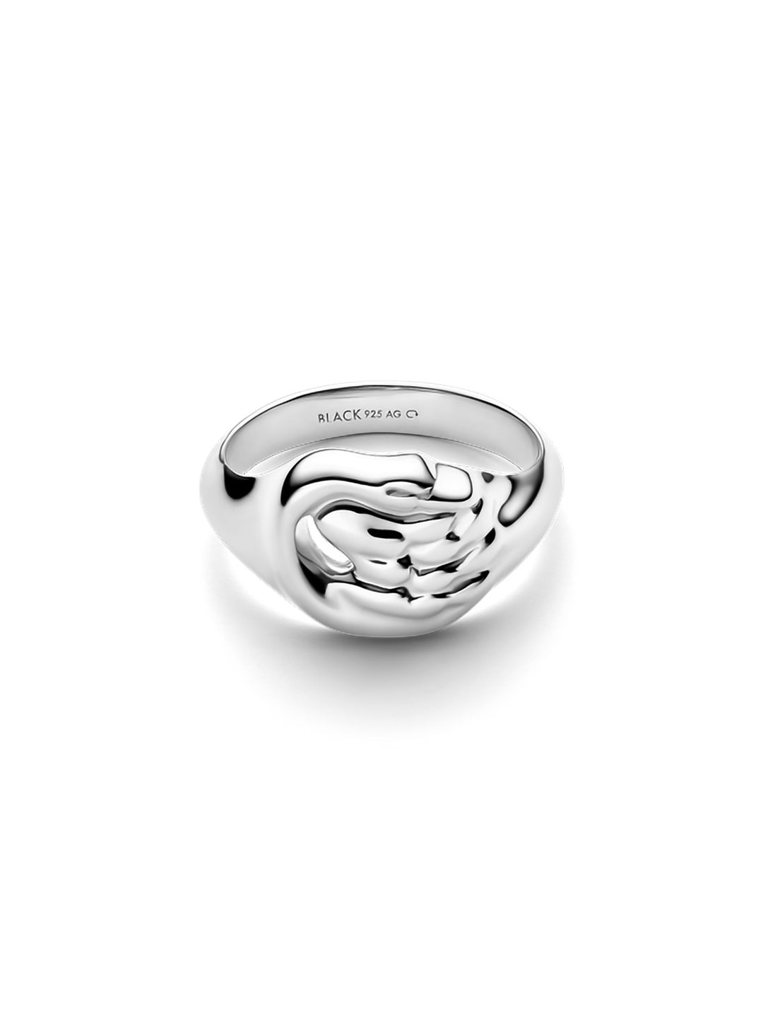Swan Signet Ring  - Silver