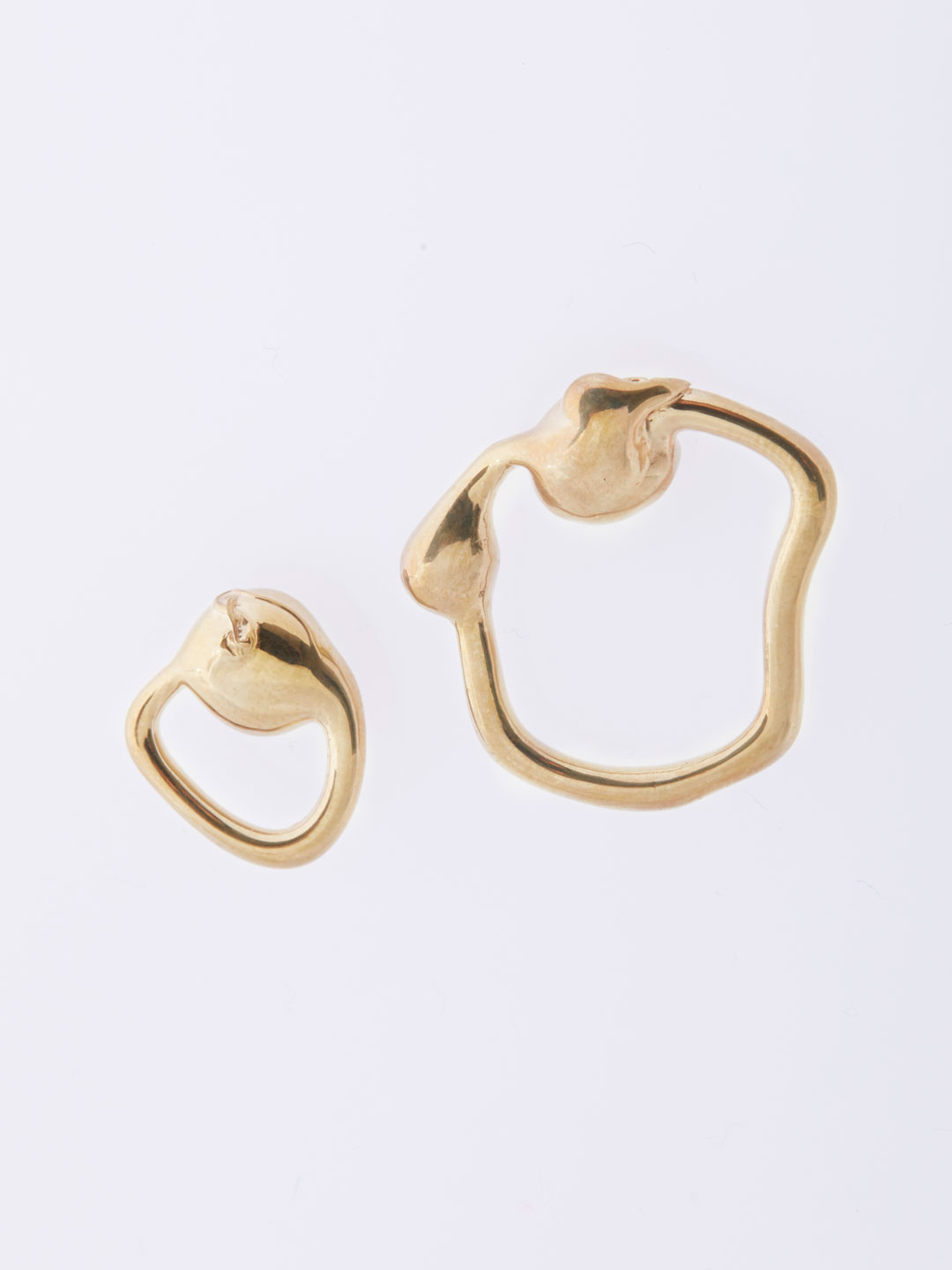 Petite Extrusion Studs Pierced Earrings - Gold
