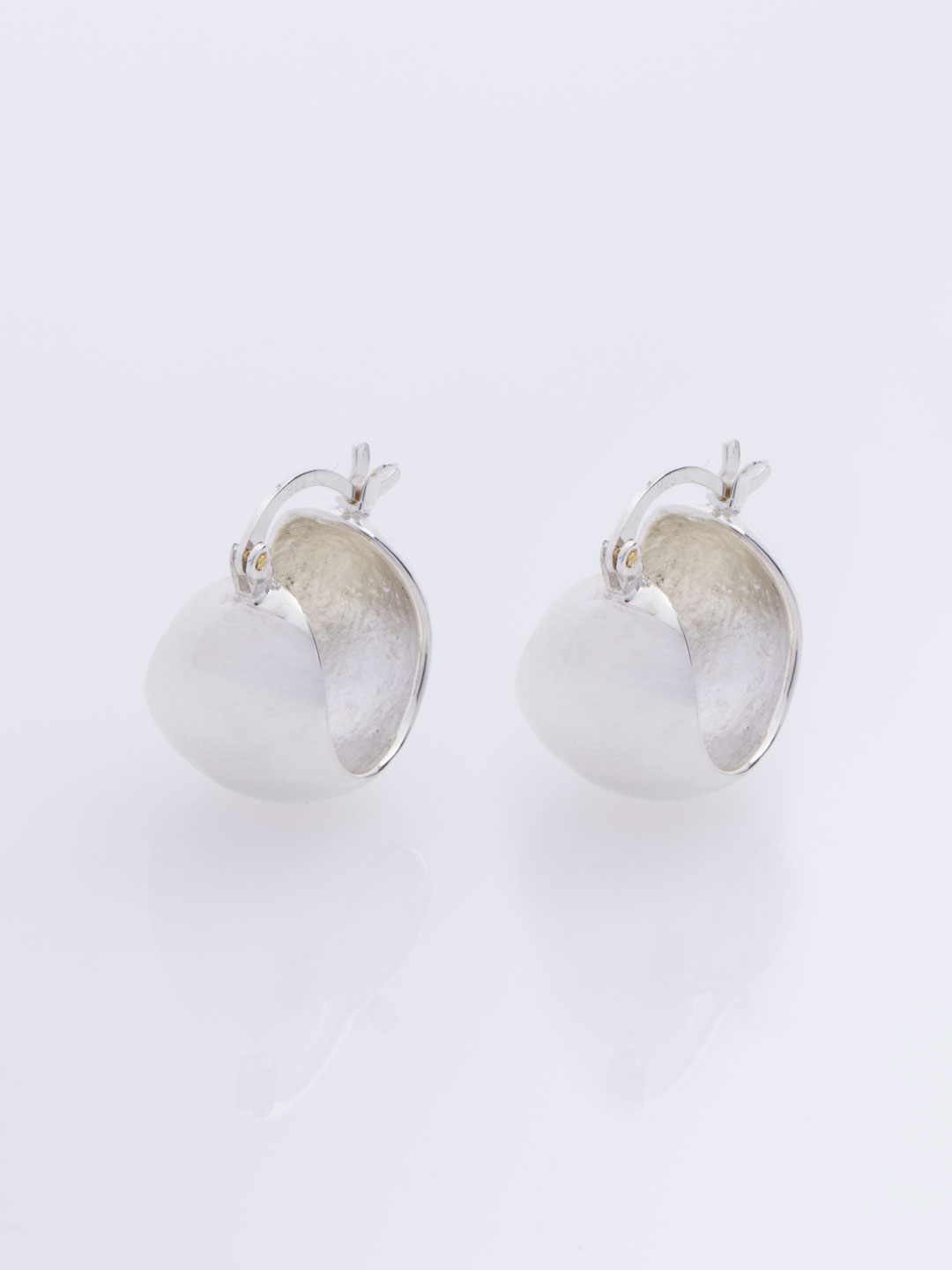 Bubble Hoop Pierced Earrings - Silver