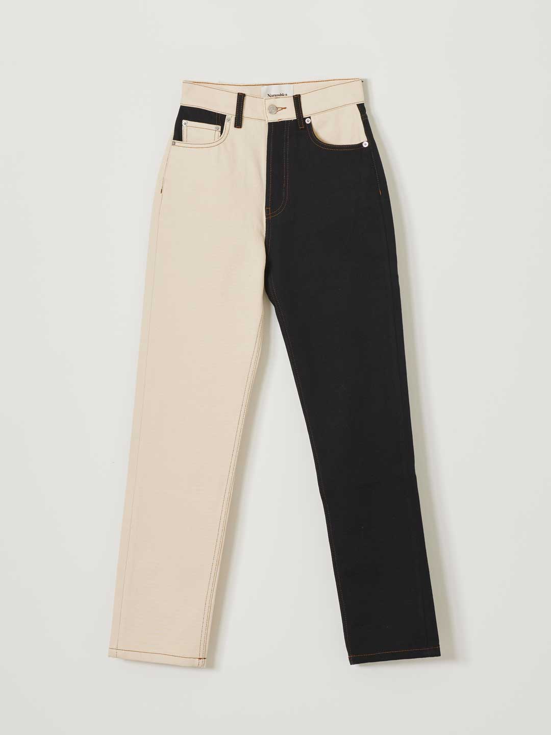 KEMIA / Patchwork Slim-leg Jeans - Multi