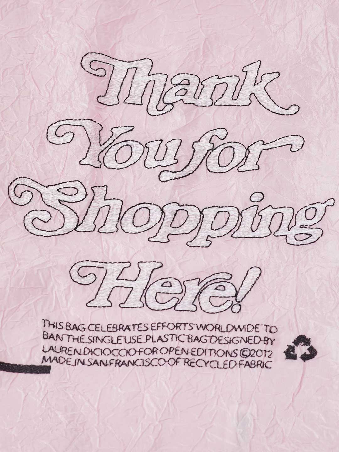Thank You Tote Pink ②- Shopping Pale Pink