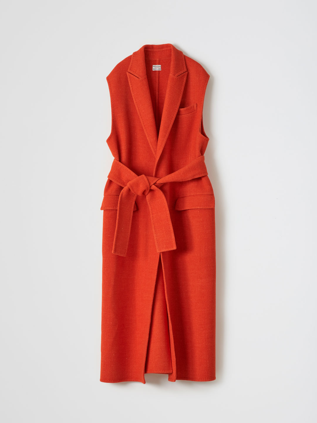 No 0169 Wool Hemp Rever Vest - Orange