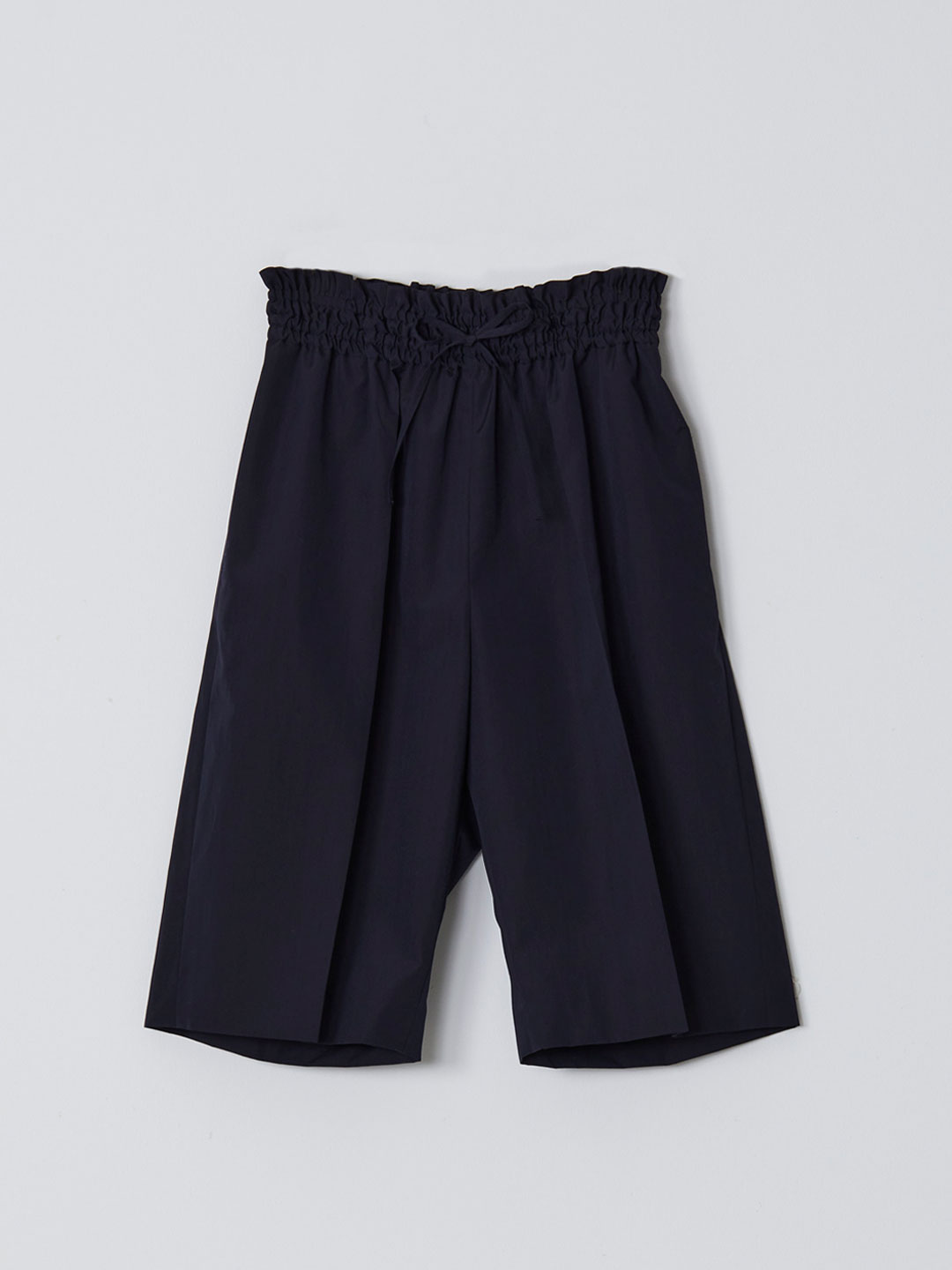 Wool Silk Shorts - Navy