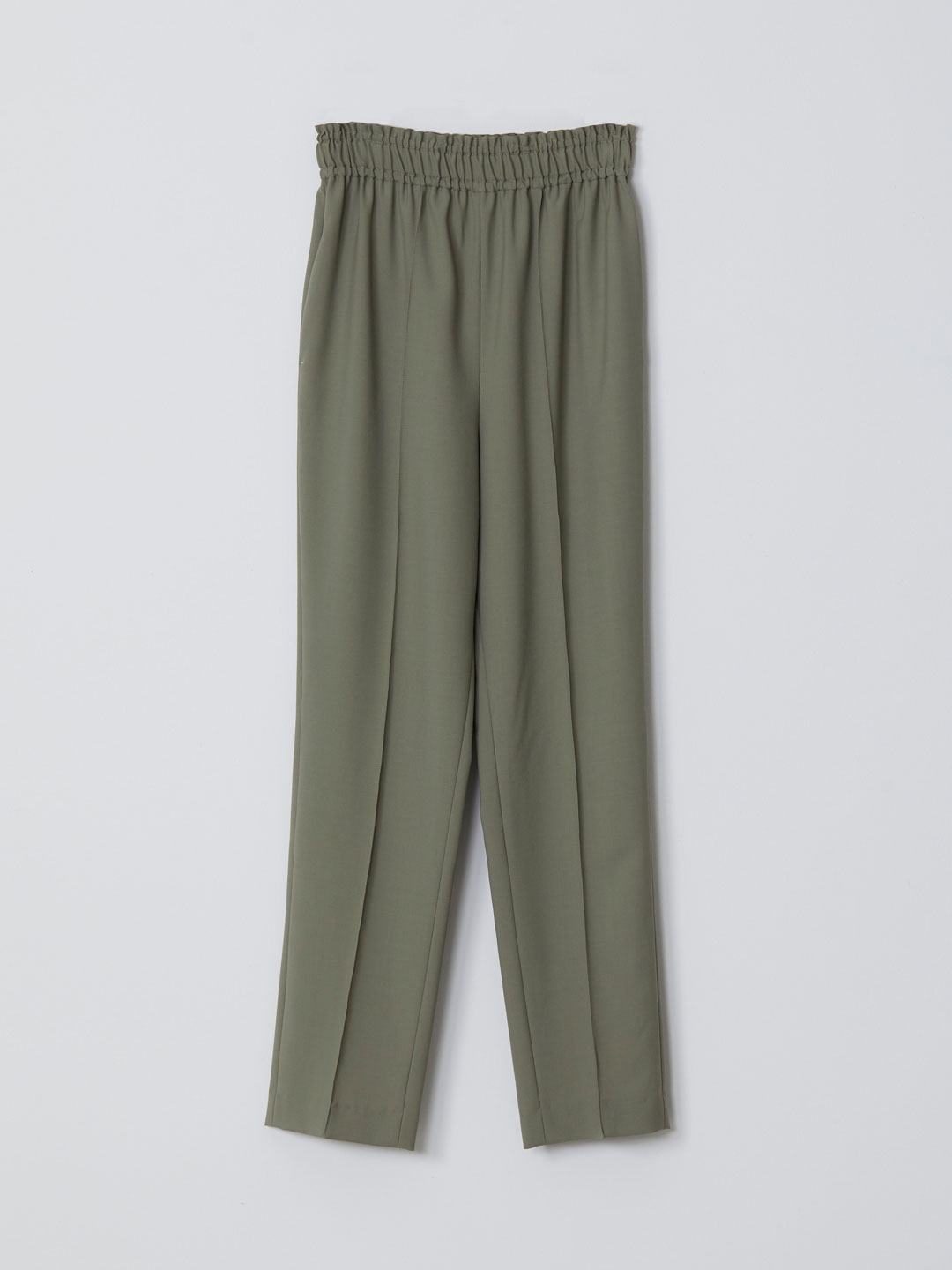 No.0144 Wool Easy Trousers - Sage