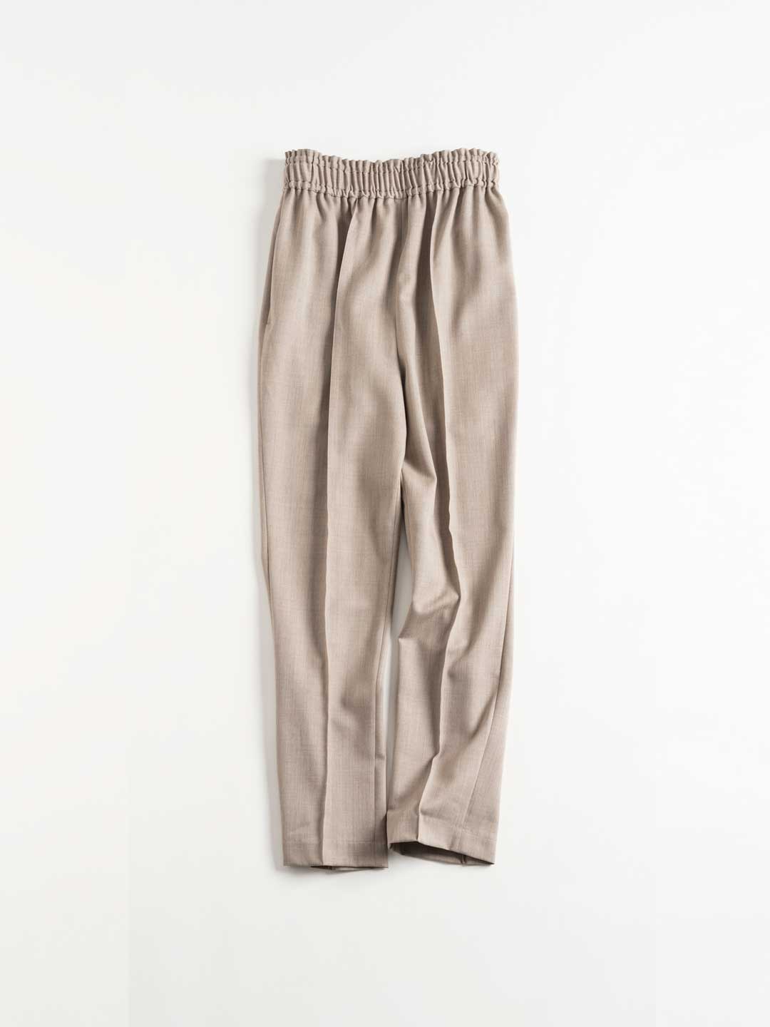 No.0257 Wool Easy Trousers - Beige