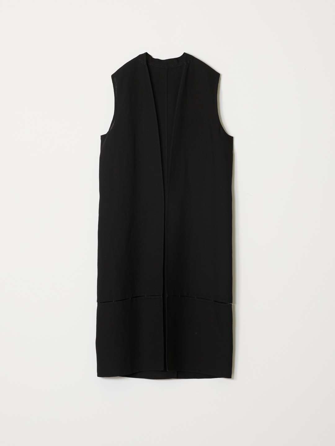 Washi Wool Rever Vest - Black
