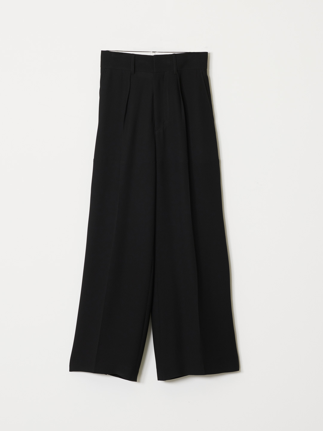 Silk Georgette Trousers - Black