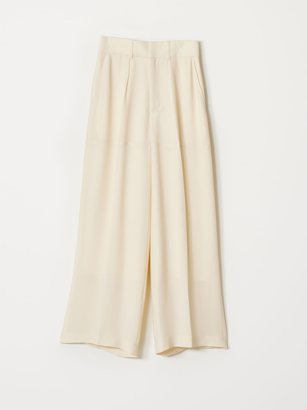 Silk Georgette Trousers - Ecru
