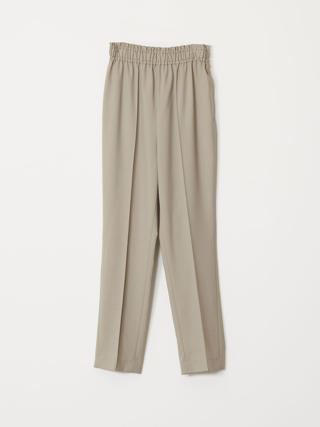 No.0144 Wool Easy Trousers - Light Taupe