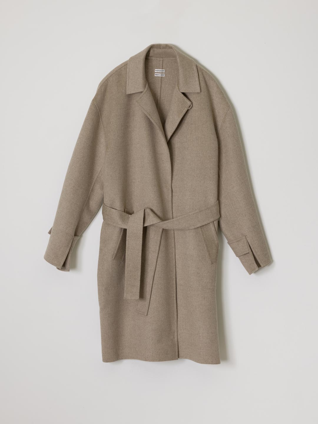 No.0327 Cashmere Rever Bal Collar Coat - Brown